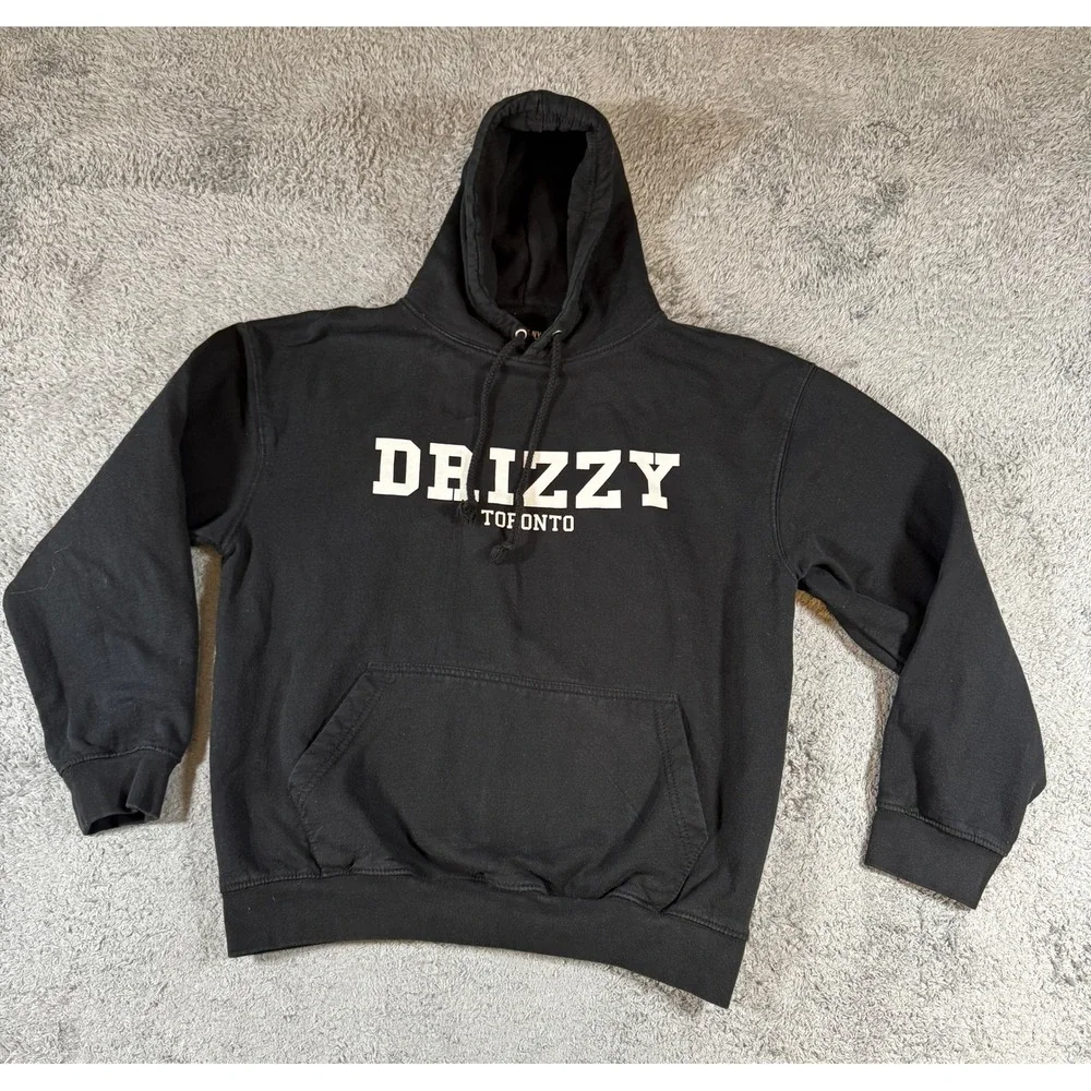 Kings Of NY Mens Drizzy Toronto Graphic Hoodie Large Black Streetwear Sweatshirt